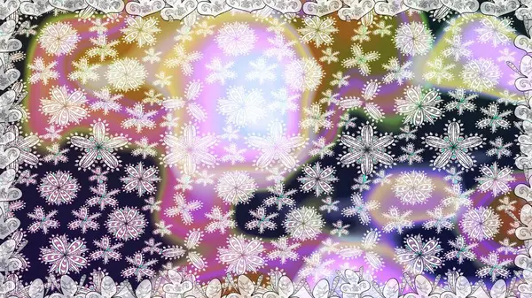 Tarafsız renklerde çiçekler. Çiçekli karalama şeklinde Raster çiçek deseni. Nazikçe, güzel çiçek arkaplanı..