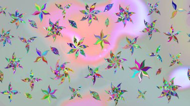 Küçük çiçekteki sevimli çiçek deseni. Gri renkli çiçekler.