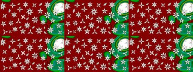 Küçük çiçekteki sevimli çiçek deseni. Kırmızı renkte çiçekler.