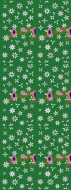 Dekorasyon ve tasarım için güzel bir desen. Moda baskısı. Suluboya çizim kalıbı. Raster illüstrasyonu. Çiçeğin suluboya çizimlerinin mükemmel deseni. Eski.