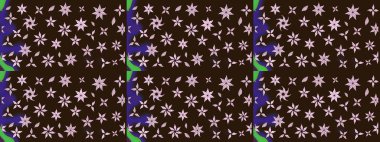 Güzel kumaş deseni. Güzel karalamalı çiçek desenli çizim. Raster illüstrasyonu. Küçük çiçekte sevimli çiçek deseni var..