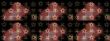 Raster illüstrasyonu. Kahverengi, siyah ve gri renkler üzerine tasarım. Raster kış deseni. Çiçek Elementleri ile soyut arkaplan.