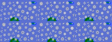 Süslü kumaş deseni. Raster deseni. Çiçekli çiçek deseni, suluboya..