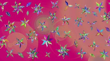 Nazikçe, güzel çiçek arkaplanı. Pembe renkli çiçekler. Raster çiçek desenli ve çiçekli..