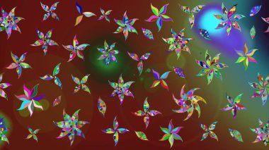 Raster. Eskiz geçmişi. Tomurcukları çiçek olan sevimli bir çiçek deseni. Eski usul. Raster illüstrasyonu. Kumaş, tekstil ve duvar kağıdı baskısı için..