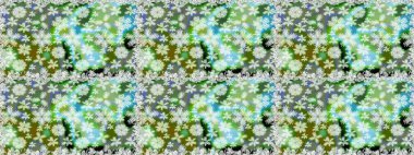 Yatak çarşafları, ceket, paket tasarımı, kumaş ve moda kavramları için tekstil baskısı. Kusursuz etnik tasarım. Çiçekleri, deniz kabukları, mandalaları ve suluboya efektleri olan deniz altyapısı.