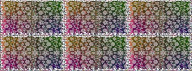 Parlak çiçekli kolaj çiçekleri gridir. Çiçekli zambaklar kusursuz bir arka plan. Çiçek tasarımı için inanılmaz kolaj cennet tarzı..