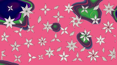 Raster suluboya çiçek deseni, narin çiçekler, pembe çiçekler, tebrik kartı şablonu. Raster Güzel kumaş deseni.