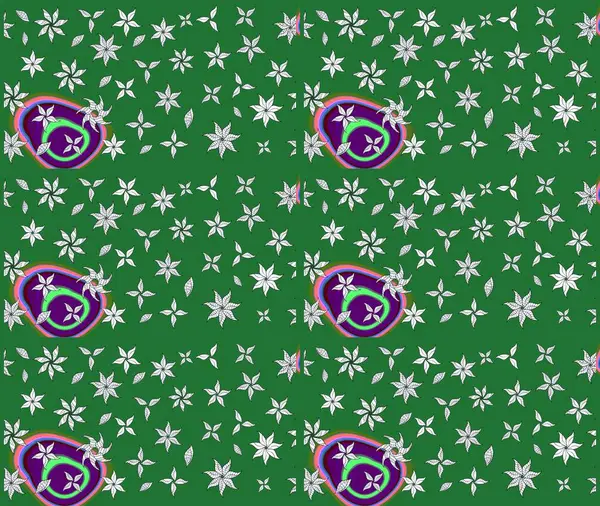 Tekstil, kumaş, kapaklar, duvar kağıtları, baskı, naylon, koleksiyon defteri, örgü, dekupaj için güzel bir eskiz. Küçük yeşil çiçeklerle oldukça kaliteli besin torbası deseni.