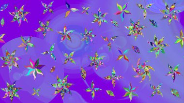 Manzaralı çiçek deseni. Çiçek kompozisyonu, el boyası, hassas şablon. Sevgililer günü ve tebrik kartı konsepti için şık bir davetiye. Üst görünüm, yumuşak menekşe rengi.