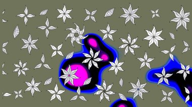 Küçük çiçekte güzel bir çiçek deseni var. Raster deseni. Çiçekli çiçek deseni, suluboya..