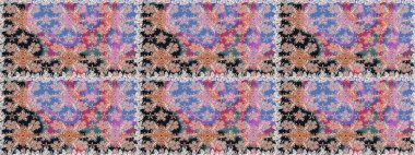 Raster deseni. Çiçek kolajı. Çiçek arkaplan. Küçük çiçekte güzel bir desen var. Doğa. Çiçek kompozisyonu. - Tarafsız çiçekler.