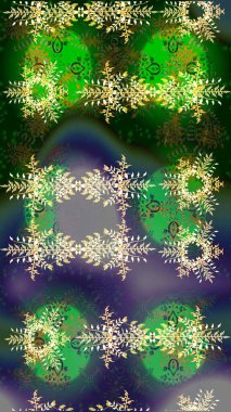 Renkli kar tanesi süsü. Güzel süs eşyası. Kar taneleri izole edildi. Kar tanesi süsü Raster illüstrasyonu.