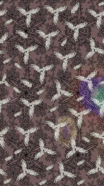 Çiçek arkaplanlı soyut zarafet eskiz deseni. Raster Güzel kumaş deseni.