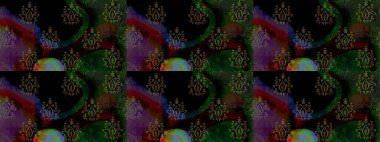 Düz Çiçek Elementleri Tasarımı. Renkli Bahar Temalı Kusursuz Arkaplan. Kusursuz bir mahsul. Raster Şirin kumaş deseni.