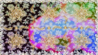 Altın elementlerle nötr renklerde altın desen. Klasik klasik klasik arka plan. Kusursuz klasik raster altın desenli. Geleneksel oryantasyon süsü.