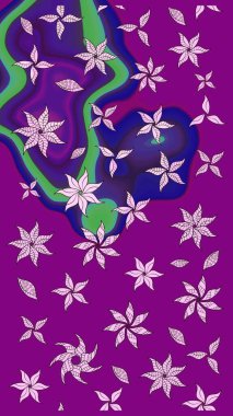 Soyut çiçek çizim kalıbı arka planı. Raster deseni. Mor renklerde. Küçük çiçekteki sevimli çiçek deseni. Raster illüstrasyonu.