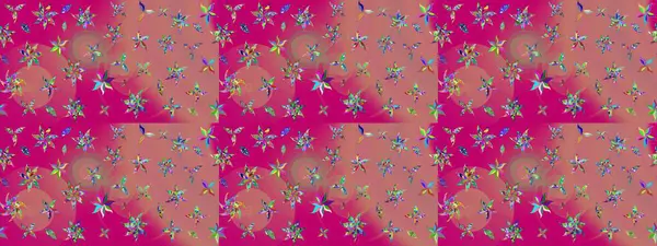 Raster çiçek desenli çiçek deseni, yapraklar, dekoratif elementler, sıçrama, lekeler, el çizimi kontur çizgileri ve Doodle çizim stili, grafik raster çizim çizimi.