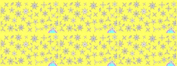 Küçük çiçekteki sevimli çiçek deseni. Sarı renkte çiçekler.