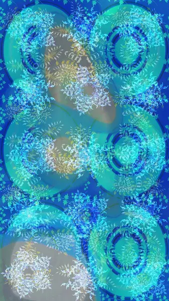 Mavi, nötr ve gri kar taneleri. Renkler. Raster illüstrasyonu. Kar tanelerinin soyut arkaplanlı Noel şablonu. Noel ve Yeni Yıl moda baskıları için tatil tasarımı.