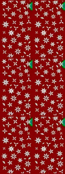 Raster illüstrasyonundaki çiçek desenli çizim. Kırmızı renkte çiçekler.