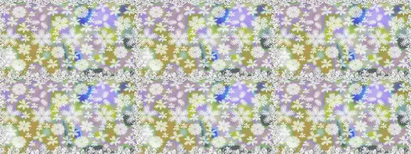 Çiçekli ipek eşarp. Tarafsız, tarafsız. 1950-1960 motifleri. Retro tekstil tasarım koleksiyonu. El çizimi çiçek elementleriyle soyut, dikişsiz raster deseni..
