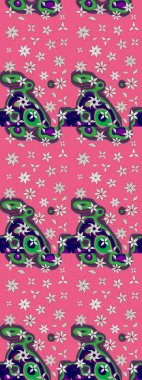 Klasik taslak çizimi. Raster Yumuşak kumaş deseni. Raster çiçek izi. Çiçeksel pembe çizim deseni.