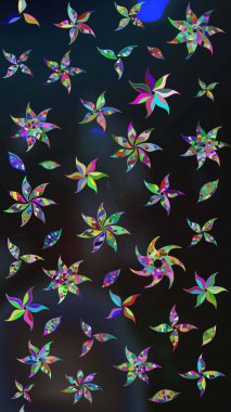 Raster güzel kumaş deseni çiziyor. Çiçek deseni. Renkli Bahar Teması eskiz kalıbı. Düz Çiçek Elementleri Tasarımı.