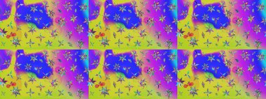 Vadinin çiçekleri mor renklerde. Raster çiçek desenleri çiziyor..