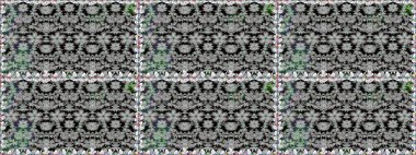 Renkli çiçekler. Asya tekstil tarzında. Kusursuz çiçek deseni. Raster illüstrasyonu. Raster illüstrasyonu.