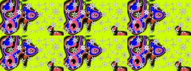 Renkli Yaz Temalı eskiz kalıbı. Sevimli çiçek raster deseni. Düz Çiçek Elementleri Tasarımı. Modaya uygun kumaş deseni.