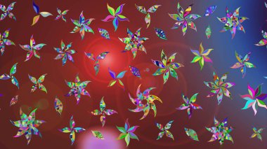 Küçük çiçekte hoş bir çiçek deseni var. Çiçeksel elementlerle süslenmiş zarif raster dokusu. Parlak çiçekli kahverengi renkler üzerine soyut çizim deseni.