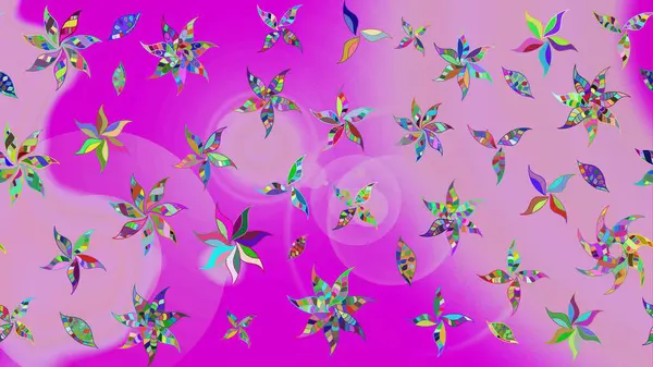 Tarafsız renklerde bahar çiçekleri. Raster illüstrasyonu. Raster çiçek desenli ve çiçekli..