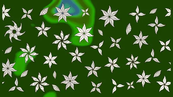 Raster illüstrasyonu. Eski usul. Eskiz geçmişi. Miles Fleur, süslü püslü bir süs. Kumaş, tekstil, duvar kağıdı baskısı için. Tomurcukları papatya çiçekleri olan sevimli bir çiçek deseni..