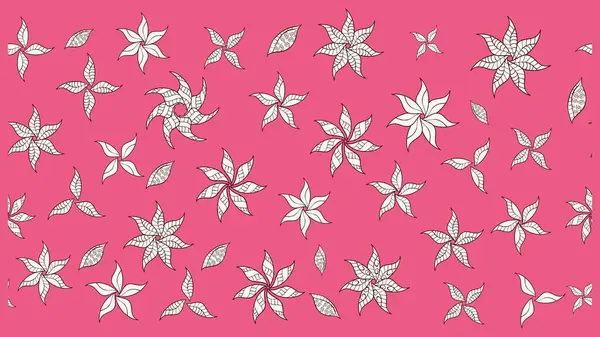 Pembe renkli çiçekler. Elle boyanmış suluboya resim çizimi çiçekler ve bitkiler.