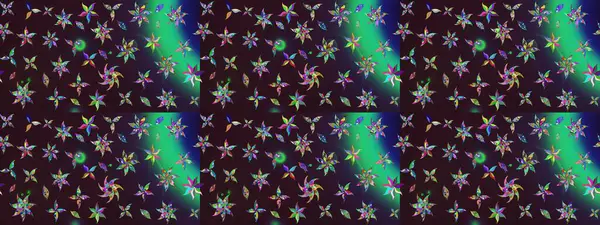 Kahverengi renklere karalama yapan çiçek desenli çizim. Raster illüstrasyonu.