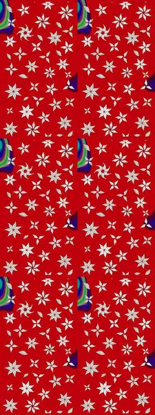 Raster illüstrasyonu. Kırmızı renkte çiçekler. Çizim çiçek deseni duvar kağıdı için kullanılabilir.