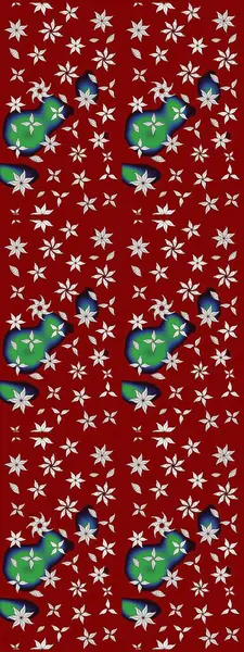 Renkli Bahar Teması eskiz kalıbı. Düz Çiçek Elementleri Tasarımı. Kırmızı renkte çiçekler. Sevimli çiçek raster deseni.