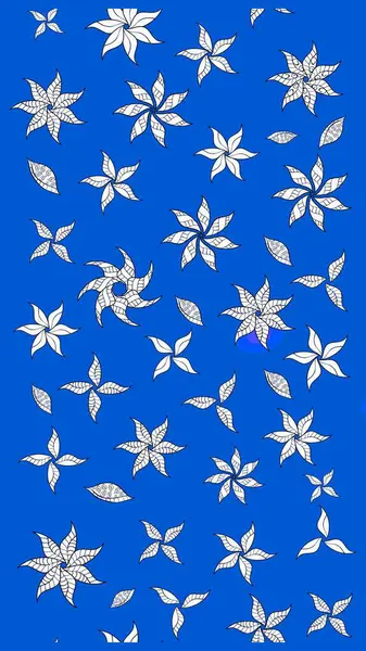 Raster illüstrasyonu. Güzel kumaş deseni. Güzel karalamalı çiçek desenli çizim. Küçük çiçekte sevimli çiçek deseni var..