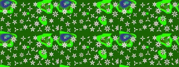 Sabıka fotoğraflarında, bebek kıyafetlerinde, duvar kâğıtlarında, paket kutularında falan kullanılabilir. Zarif, parlak ve eskiz yeşil çiçek deseni tasarımı.