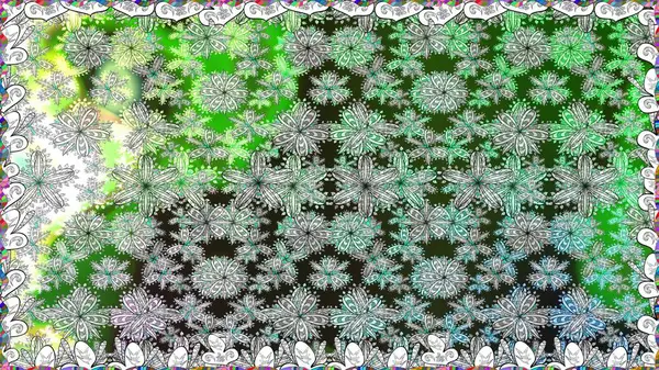 Nazik, sevimli çiçek arkaplanı. Çiçekli karalama şeklinde Raster çiçek deseni. Gri renkli çiçekler.