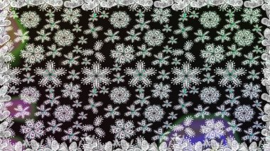 Tebrik kartı geçmişi, boyama kitabı, arkaplan ve tekstil için kullanılabilir. Raster Henna tarzı. Kusursuz süs izi. Etnik Mandala havlusu. Sınır Hindistan çiçek desenli paisley patentli.