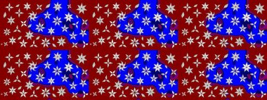 Parlak renkli çiçekli ve kırmızı yapraklı harika bir çiçek deseni. Moda baskıları için zarif bir şablon. Modern çiçek arkaplanı. Halk stili.