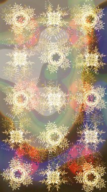 Raster illüstrasyonu. Sihirli bej, nötr ve gri tatil soyut arka plan yıldız ve düşen kar taneleri. Noel bej rengi, nötr ve gri.