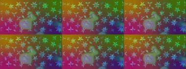 Kahverengi renkli çiçekler. Raster illüstrasyonu. Küçük çiçekte sevimli çiçek deseni var..