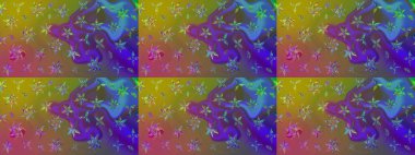 Raster suluboya çiçek deseni, narin çiçekler, menekşe çiçekleri, tebrik kartı şablonu. Güzel kumaş deseni.