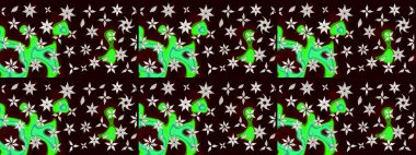 Raster illüstrasyonu. Kumaş, duvar kağıdı ve kağıt üzerine baskı yapmak için gelişen arka plan. Eski usul küçük çiçekli şirin bir eskiz deseni. Moda arka planında parlak buketler.