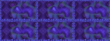 Raster illüstrasyonunda kusursuz çiçek deseni. Mor renkte çiçekler.