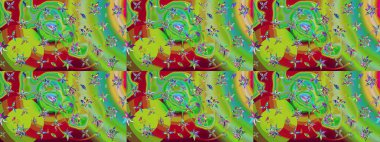 Eskiz arkaplan modeli. Yeşil yapraklı yabani çiçekler. Suluboya, elle çizilmiş. Raster illüstrasyonu.