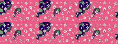 Zarif, parlak ve pembe çiçek desenli bir tasarım. Sabıka fotoğraflarında, bebek kıyafetlerinde, duvar kâğıtlarında, paket kutularında falan kullanılabilir. Raster..